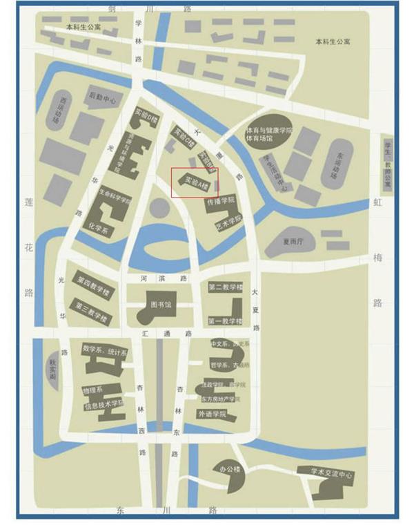 華東師范大學校園地圖 華東師范大學校園地圖